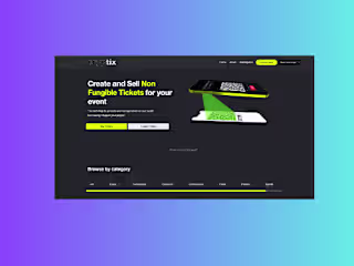 Web 3 Ticket website for an Entertainment brand