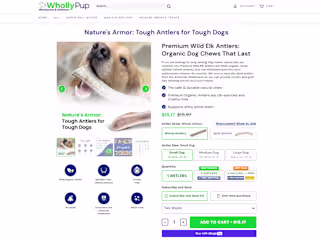 WhollyPup Product Page