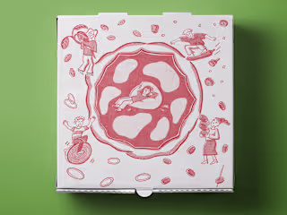 Pizza Box Illustration for Competition