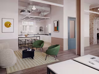 Sleek Office Space 3D Renderings
