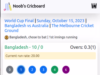 Noobs Cricboard