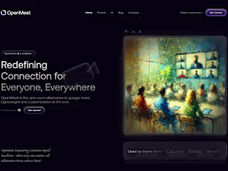 OpenMeet website design