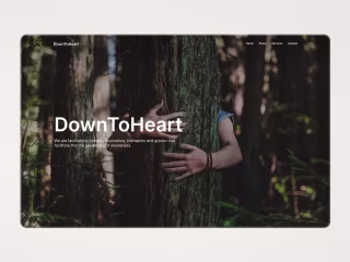 DownToHeart: Landing Page