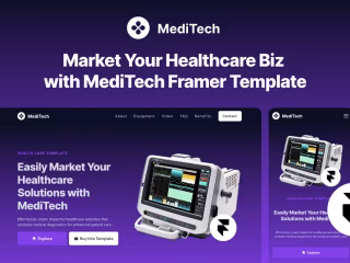 MediTech Framer Template on Behance