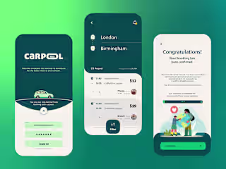 A Carpool Ui Ux Design Challenge I have participated