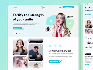 Dently - Dentist Clinic Website Home Page Design
