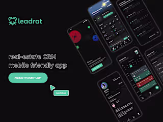 leadrat CRM App: 
Clean and Classy UI design