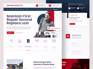 HVAC Company Website Design | Web & Mobile on Behance