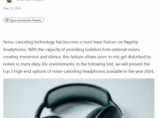 The top three noise-canceling headphones 2024
