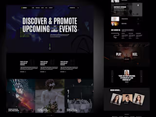 Event management agency uiux design Figma template.