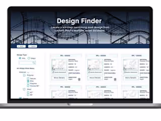 Pool design search with filtering options (MySQL, React)