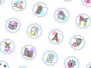 Scenery and travels icons