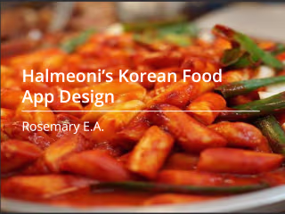 Food delivery app for Non-korean speakers in Seoul.