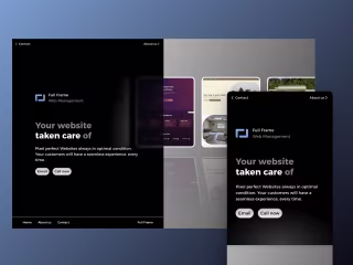 Designing the Homepage of a web-management firm