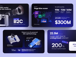Pitch deck for Healthtech startup Retinica 