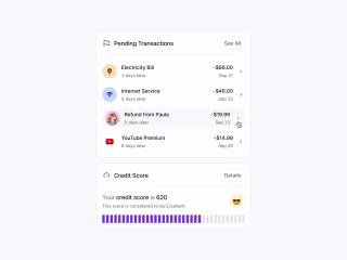 Banking Widgets