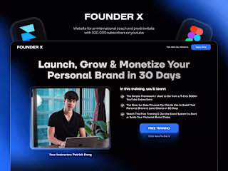 Founder X – Designed in Figma, Built in Framer