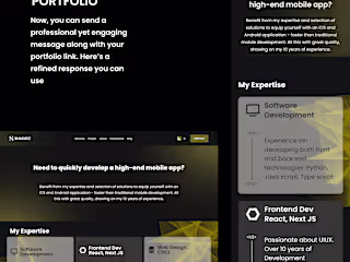 A portfolio for a Web Developer