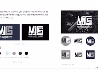 MJS logo and brand identity design