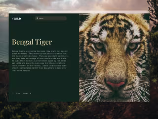 Wildlife landing page