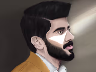 Illustration based on a south indian actor