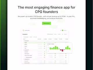 Web app revamp for CPG-focused accounting platform