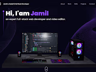 Portfolio Website created using three.js