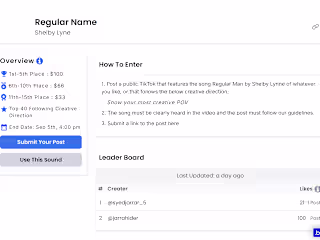 Tiktok Leaderboard