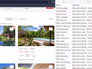 Web Scraping: Villas in Mauritius