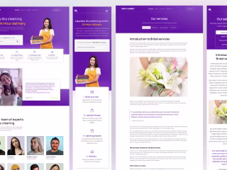 Happy Laundry website design