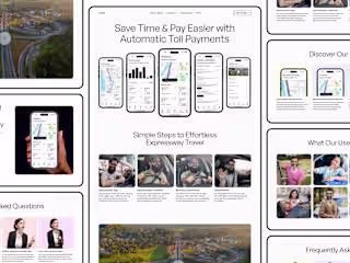 AutoToll App Landing Page UI Design