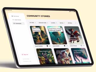 Faible: AI powered bed-time storybook iPad app for kids.