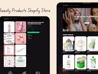 Beauty and Skin Product's Shopify Store