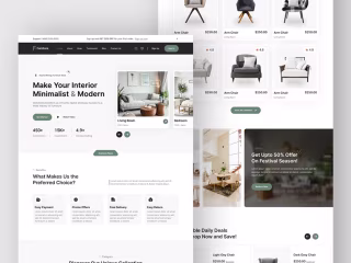 Furniture Store | Ecommerce Website | Landing Page UI on Behance