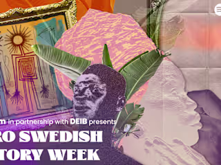 BLK STO — Flyer for Afro Swedish History Week at Spotify