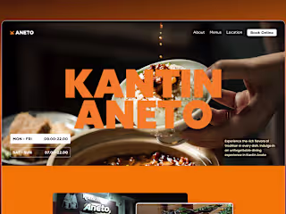 Kantin Aneto - Restaurant Landing Page :: Behance