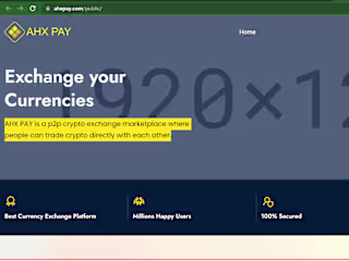 AHX Pay is a website which do P2P Trading