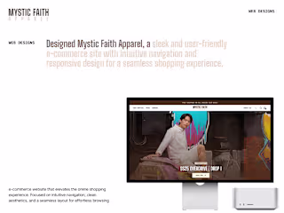 Mystic Faith Apparel E-Commerce UI