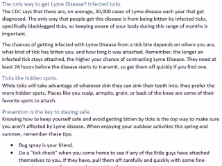 Blog Article (snippet) about Lyme Disease Prevention for client