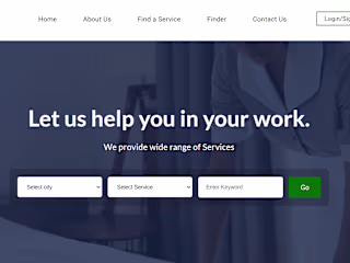 Physical Services(cook, cleaner ,maid) selling website 