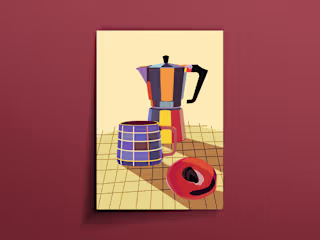 Café Poster Illustration