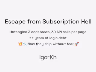Architecture Roadmap for Subscription Management Overhaul