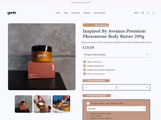 Product Page Redesign for Gents Body Care