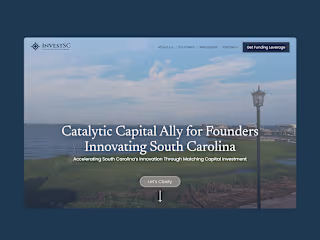 InvestSC • Webflow Development