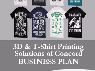 3D & T-Shirt Printing Solutions of Concord Business Plan