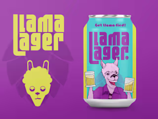 Larger Lama Label Design 