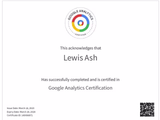 Google Analytics Certified