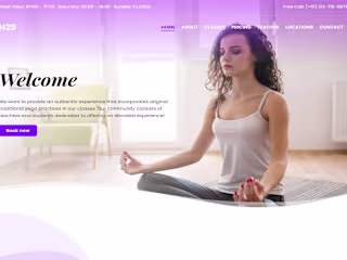 Yoga instructor website