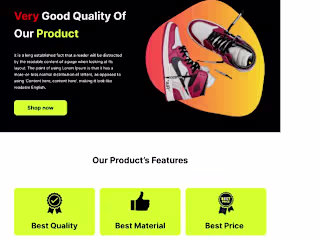 shoes ui landing page