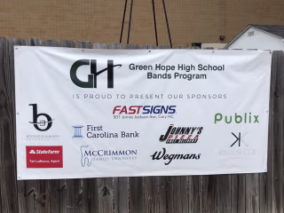 Created Sponsorship Banner for Local Band Booster Association